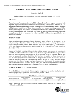 Boron in glass determination using WDXRF