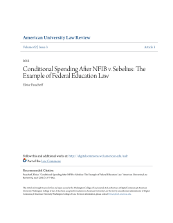 Conditional Spending After NFIB v. Sebelius