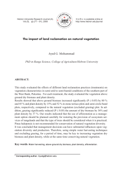 The impact of land reclamation on natural vegetation Ayed G