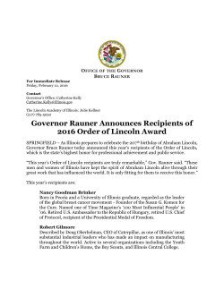 Class of 2016 Laureates Awarded - The Lincoln Academy of Illinois