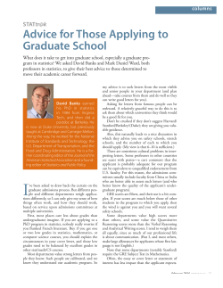 Applying to Graduate School