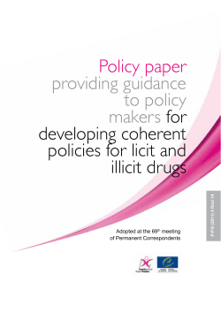 Policy paper providing guidance to policy