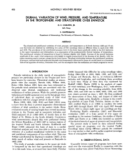 diurnal variation of wind, pressure, and