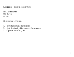 Theory of Social Insurance