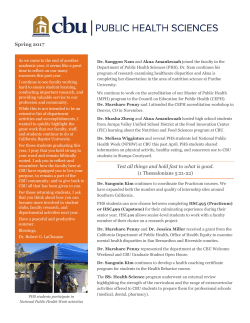 Spring 2017 - California Baptist University