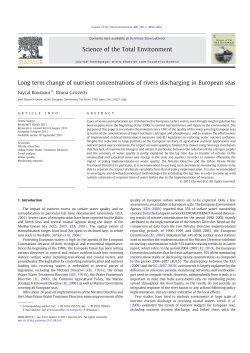Long term change of nutrient concentrations of rivers discharging in