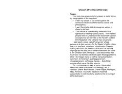 1 Glossary of Terms and Concepts Origins This book has grown out