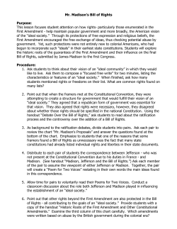 Mr. Madison`s Bill of Rights