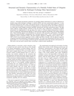 Structural and Dynamic Characteristics of a Partially Folded State of