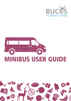 minibus user guide - Bucks Students` Union