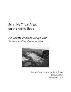 Sensitive Tribal Areas on the Arctic Slope