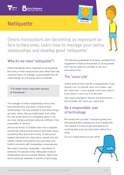 Netiquette - Department of Education