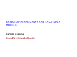 DESIGN OF EXPERIMENTS FOR NON