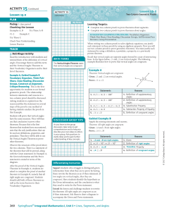 Lesson 15-2 Two-Column Geometric Proofs TE - Newell-Math