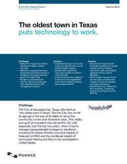 The oldest town in Texas puts technology to work.