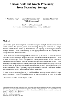 Scale-out Graph Processing from Secondary Storage