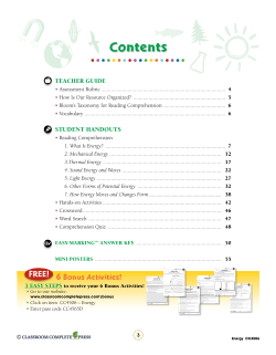Contents - Classroom Complete Press
