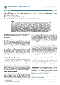 Global Warming - OMICS International