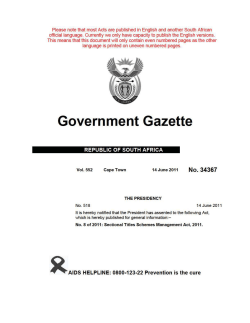 Sectional Titles Schemes Management Act 8 of 2011