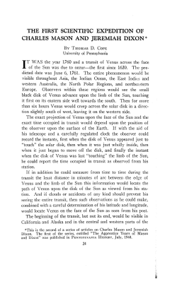 the first scientific expedition of charles mason and jeremiah dixon