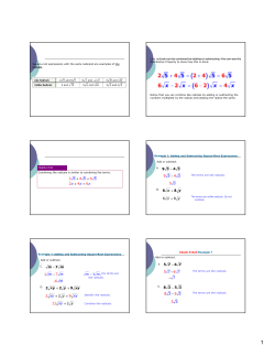 Square-root expressions with the same radicand are examples of