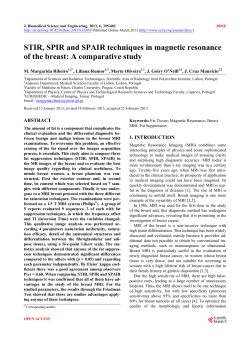 STIR, SPIR and SPAIR techniques in magnetic resonance of the