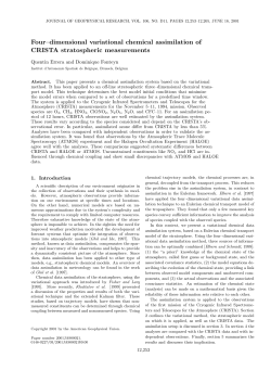 Four–dimensional variational chemical assimilation of