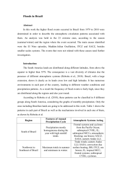 Floods in Brazil - Columbia Water Center