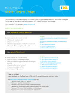 State Civics Exam