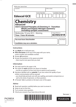 Question paper - Edexcel