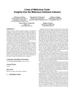 Lines of Malicious Code: Insights Into the Malicious Software Industry