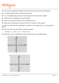 Q1. How are the quadrants marked? Draw the two axes and mark