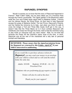 rapunzel synopsis - Chinook School Division