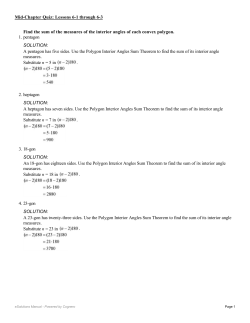 Find the sum of the measures of the interior angles of
