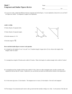 Math 7 Congruent and Similar Figures Review