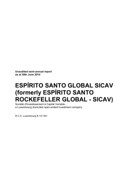 ESP&Iacute;RITO SANTO GLOBAL SICAV (formerly