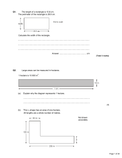 Q1. The length of a rectangle is 10.8 cm. The