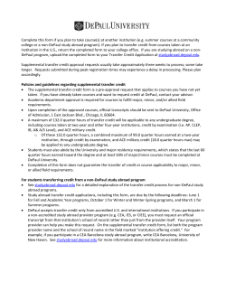 Complete this form if you plan to take course(s