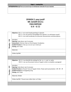 PARA EMPEZAR 9/8 &ndash; 9/12