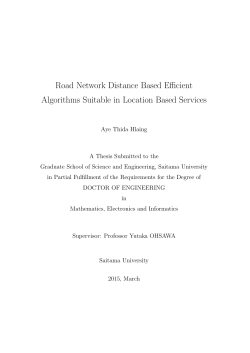Road Network Distance Based Efficient Algorithms Suitable in