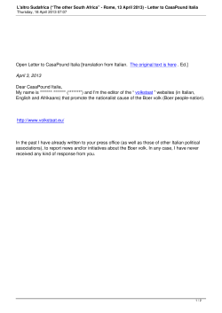 L`altro Sudafrica (&ldquo;The other South Africa&rdquo; - Rome, 13