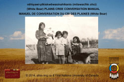 (White Bear) PLAINS CREE CONVERSATION MANUAL MANUEL