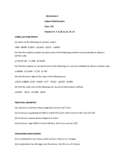 Worksheet-4 Subject-Mathematics Class- VIII Chapters