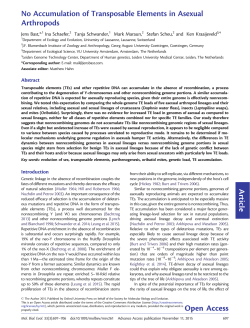 Article No Accumulation of Transposable Elements in Asexual