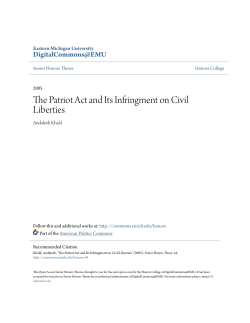 The Patriot Act and Its Infringment on Civil Liberties