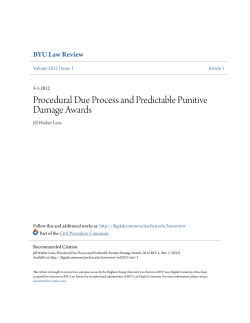 Procedural Due Process and Predictable Punitive Damage Awards