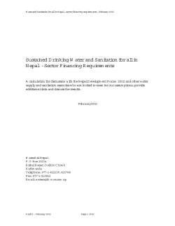 Sustained drinking water and sanitation for all in Nepal