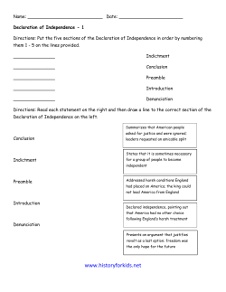 Declaration of Independence - 1