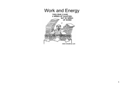 Work and Energy