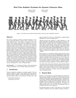 Real-Time Ambient Occlusion for Dynamic Character